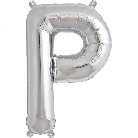 Uppblåsbar ballong, silver P