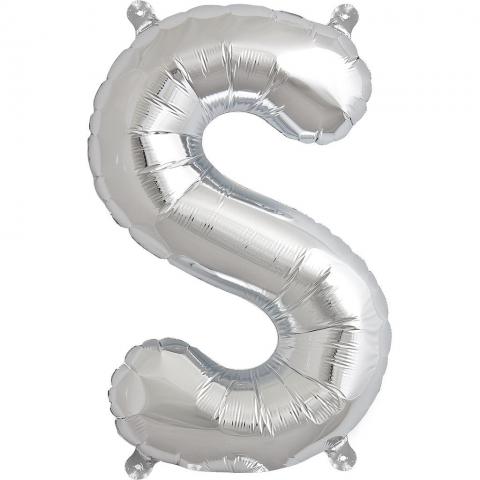 Uppblåsbar ballong, silver S