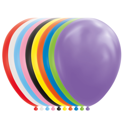 Gummiballonger 10st, bas färgsortiment