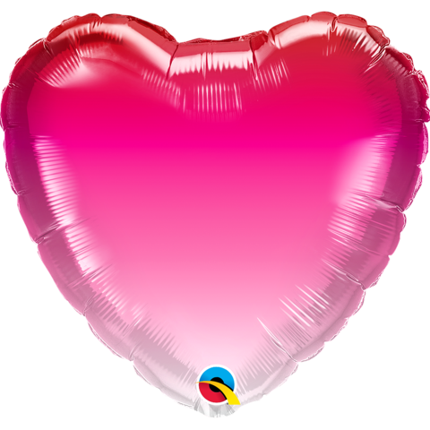 Folieballong, Pink ombre hjärta