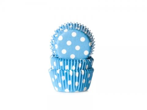 Mini-muffinsform, polkadot blå