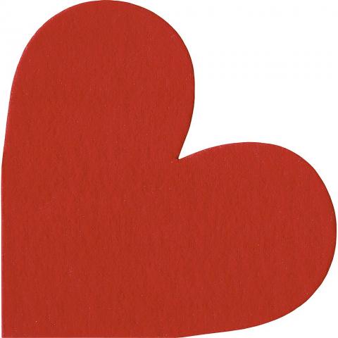 Röda hjärtformade servetter 