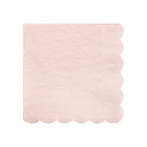 Octagonal dusty pink små servetter, Meri Meri