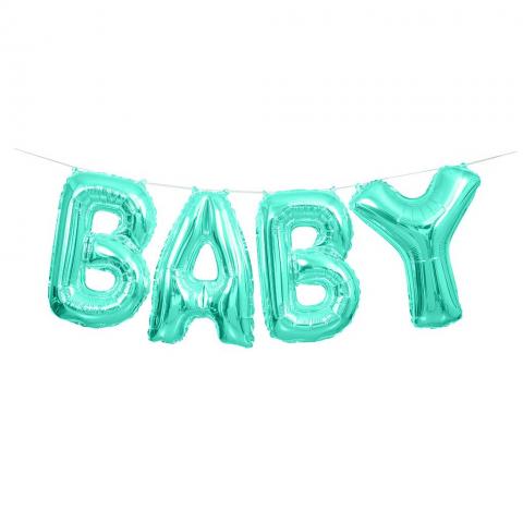  Folieballong, BABY Kit - baby blue