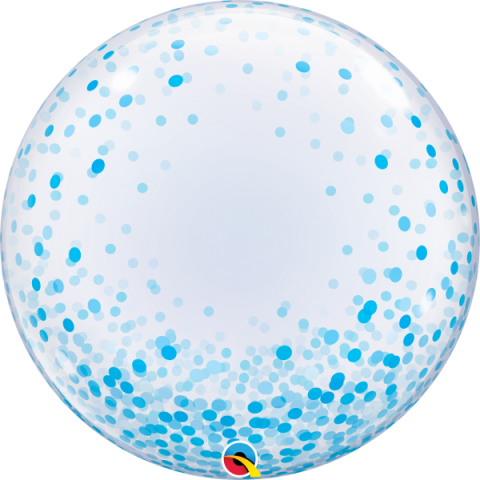 Bubbleballong, blue confetti dots