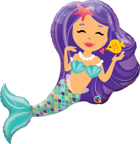 Figurfolieballong, enchanting mermaid