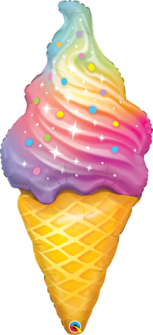 Motivfolieballong, Rainbow swirl ice cream