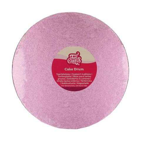 FunCakes tjock tårtbricka, 25cm rosa
