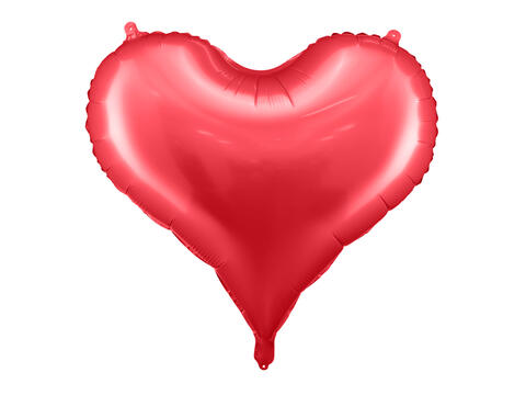 Folieballong hjärta, röd 75cm