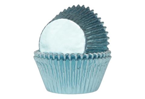 Mini-muffinsformar, metallicfärgad blå