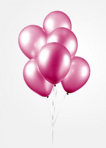 Gummiballonger 100st, pearl hot pink 12&quot; 
