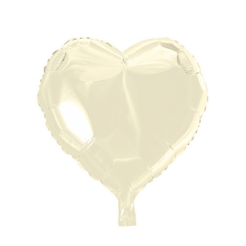Folieballong, ivory hjärta