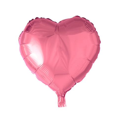 Folieballong, rosa hjärta