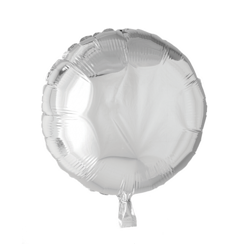 Folieballong, rund silver Globos