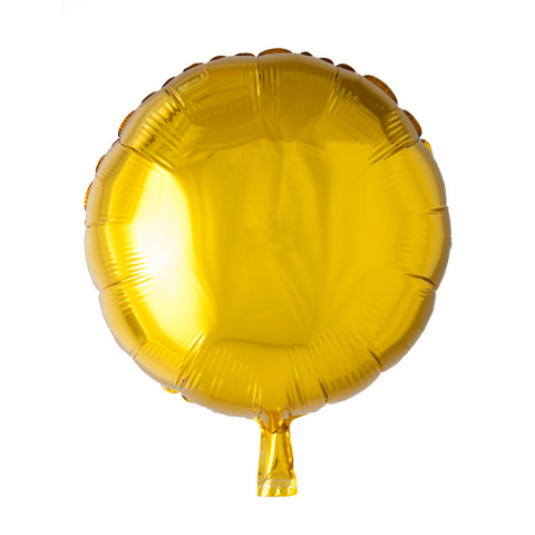 Folieballong, rund guld Globos