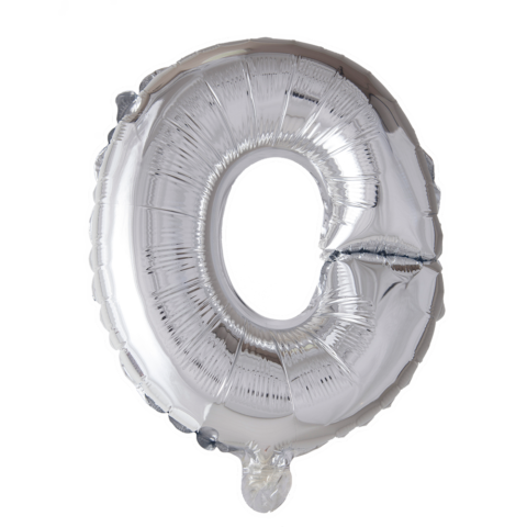 Uppblåsbar ballong, silver O