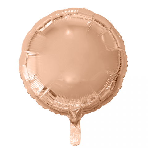 Folieballong, rund roséguld Globos