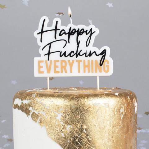 Happy Fucking Everything -tårtljus