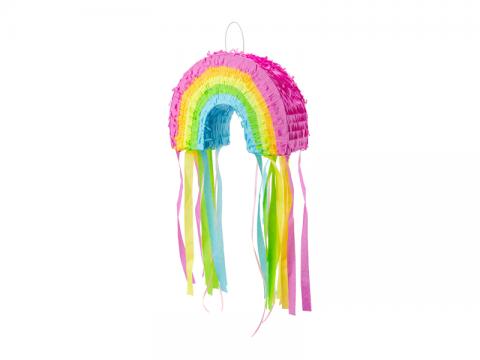 Piñata med dragsnöre, regnbåge