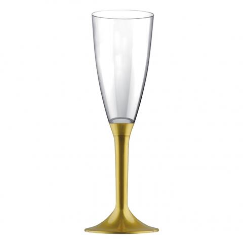 Champagneglas, guld 6st 