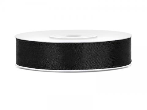 Satinband 1,2cm svart