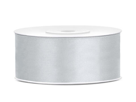 Satinband 2,5cm silver