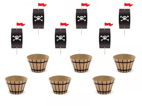Cupcake dekorationsset, pirat