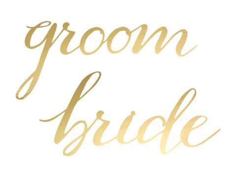 Hängande dekoration, Bride &amp; Groom, Guld