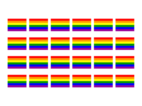 Tårtbild, Prideflaggor